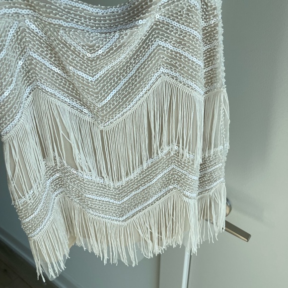 Lulus Beaded Cream Fringe Matching Set - Picture 5 of 10